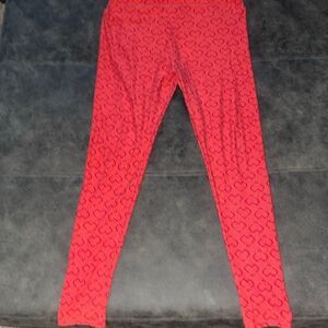 LuLaRoe Red Heart Leggings